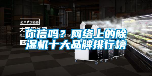 你信嗎?網(wǎng)絡上的除濕機十大品牌排行榜