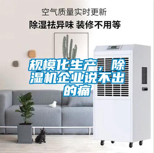 規(guī)模化生產(chǎn),除濕機企業(yè)說不出的痛