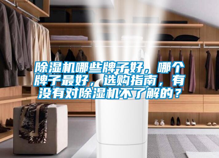 除濕機哪些牌子好，哪個牌子最好，選購指南，有沒有對除濕機不了解的？