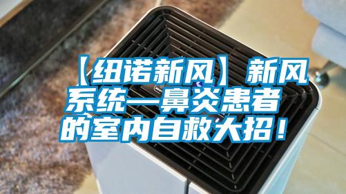 【紐諾新風(fēng)】新風(fēng)系統(tǒng)—鼻炎患者的室內(nèi)自救大招!