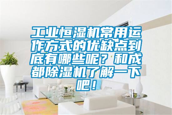 工業恒濕機常用運作方式的優缺點到底有哪些呢？和成都除濕機了解一下吧！